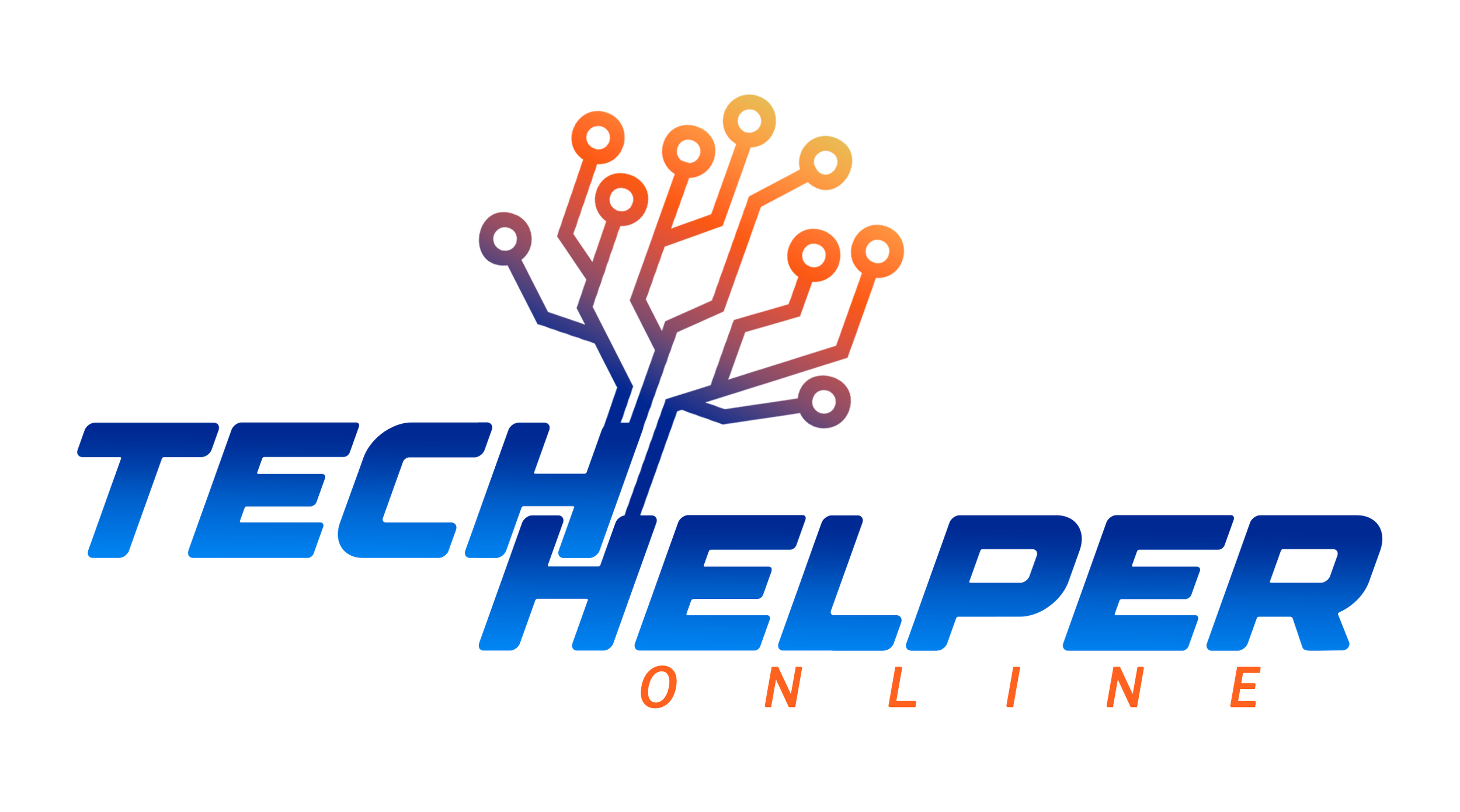 TechHelper Online logo — a circuit-branch tree above the wordmark